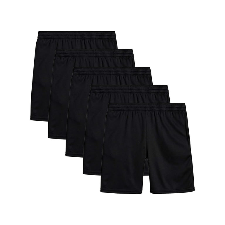 5-Pack Boys Active Mesh Basketball Shorts (S-XL)