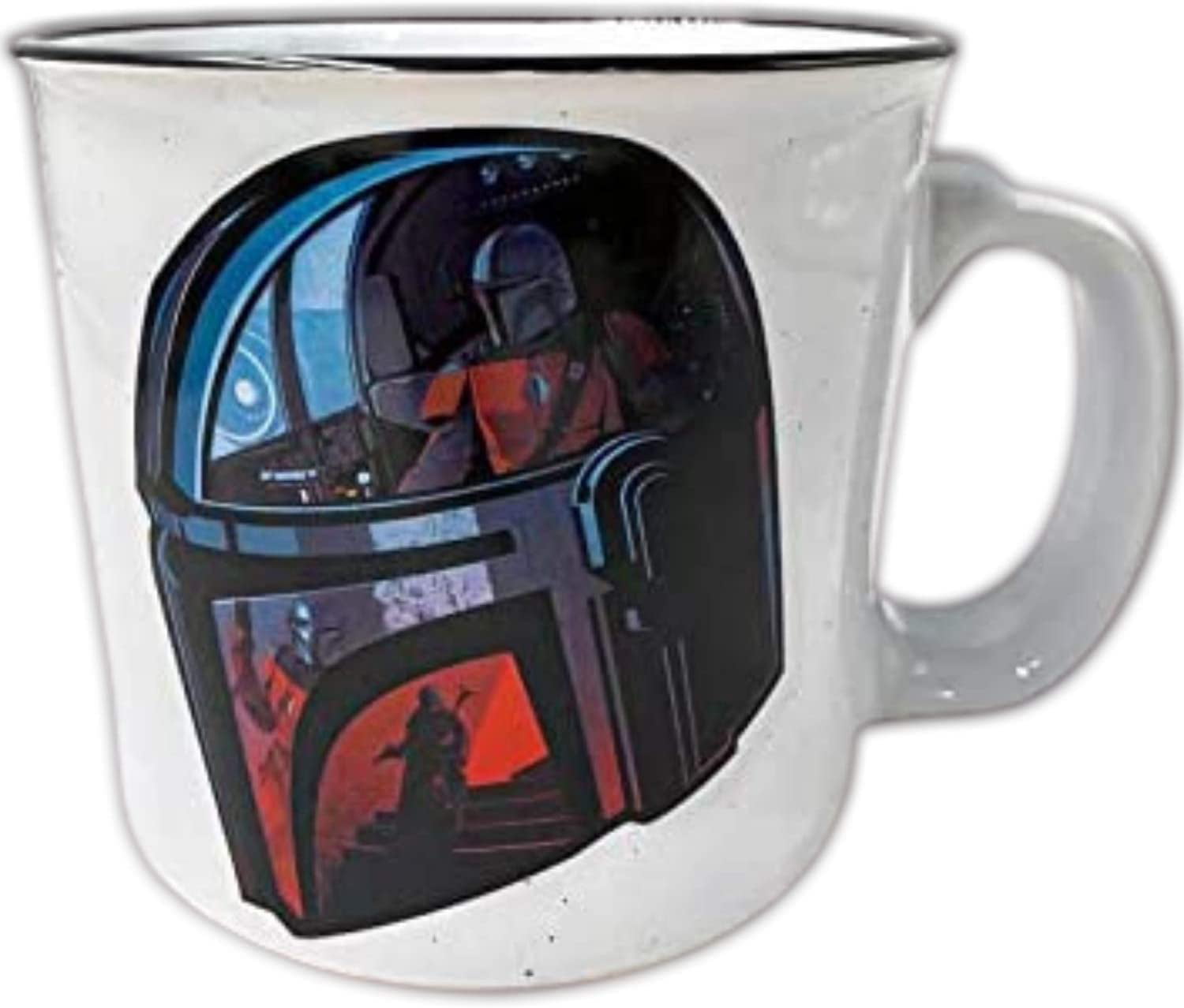 Disney Parks Star Wars The Mandalorian Helmet Coffee Tea Mug Ceramic Authentic 