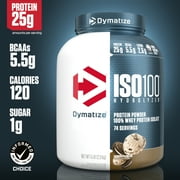 Dymatize Iso 100 Whey Protein Isolate Powder, Cookies & Cream, 25g Protein, 5 Lb