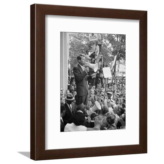 Attorney General Bobby Kennedy Speaking to Crowd in D.C., Framed Art Print Wall Art by Warren K^ Leffler Sold by Art.Com