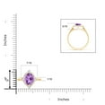 thumbnail image 3 of ANGARA Natural Oval 1.15 ct Amethyst Compass Ring with Diamond Halo in 14K Yellow Gold for Women (Size-8x6mm) | February Birthstone, Anniversary, Jewelry Gift for Women | Natural Amethyst Ring, 3 of 7