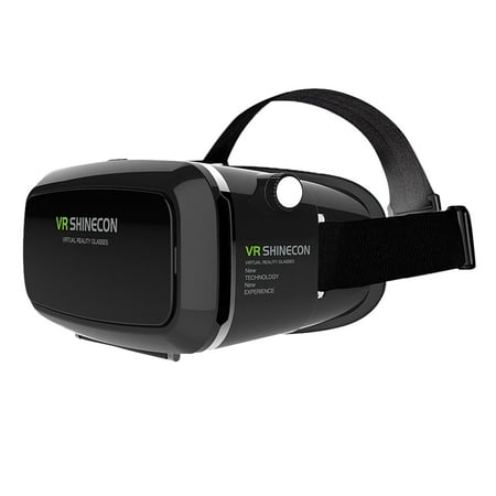SHINECON 3D VR Glasses, 3D VR Headset Virtual Reality Box with Adjustable Lens and Strap for iPhone 5 5s 6 plus Samsung S3 Edge Note 4 and 4-6 inch Smartphone for 3D Movies and Games