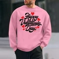 thumbnail image 2 of WREESH Sweatshirt for Men Graphic Happy Valentines Day Heart Printed Crewneck Pullover Sweatshirts Casual Spring Tops Pink, 2 of 6