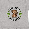 thumbnail image 4 of Inktastic Live Love Monkeys Girls Toddler Dress, 4 of 5