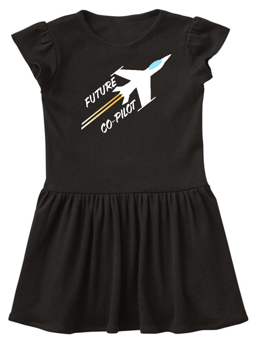 INKtastic Future CoPilot Jet in Flight Toddler Dress