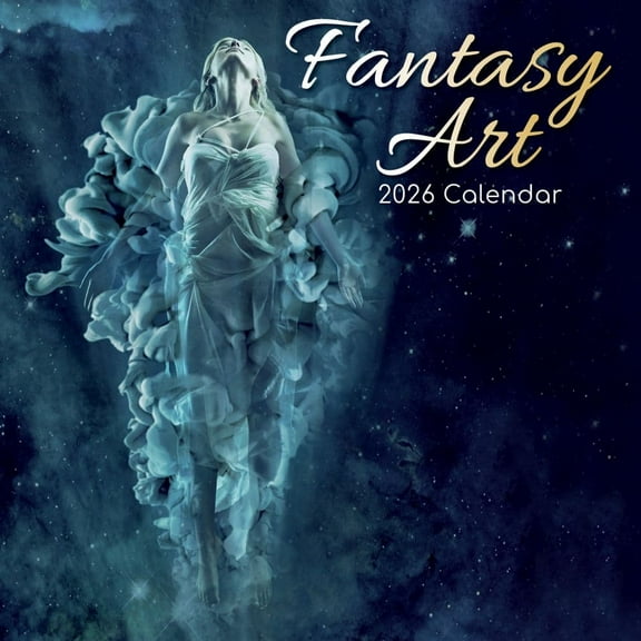 Gifted Stationery Co, Fantasy Art 2026 Wall Calendar, 12'' X 12'', 16-Month Calendar with Stapled Binding