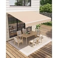 thumbnail image 3 of 12'x10' Retractable Patio Awning, Waterproof Sun Shade with Manual Crank Handle, Aluminum Frame & 280g/㎡ Polyester Fabric for Deck, Porch & Balcony, 3 of 7