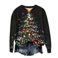 thumbnail image 5 of Byworldtasic Sweatshirts for Women Christmas Holiday Oversized Pullovers Fun Graphiprint Long Sleeve Gifts Shirt Hoodies Top, 5 of 5
