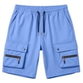 thumbnail image 4 of Cargo Shorts for Men Summer Casual Elastic Waist Straight Leg Knee Length Utility Work Shorts with Pockets, 4 of 6