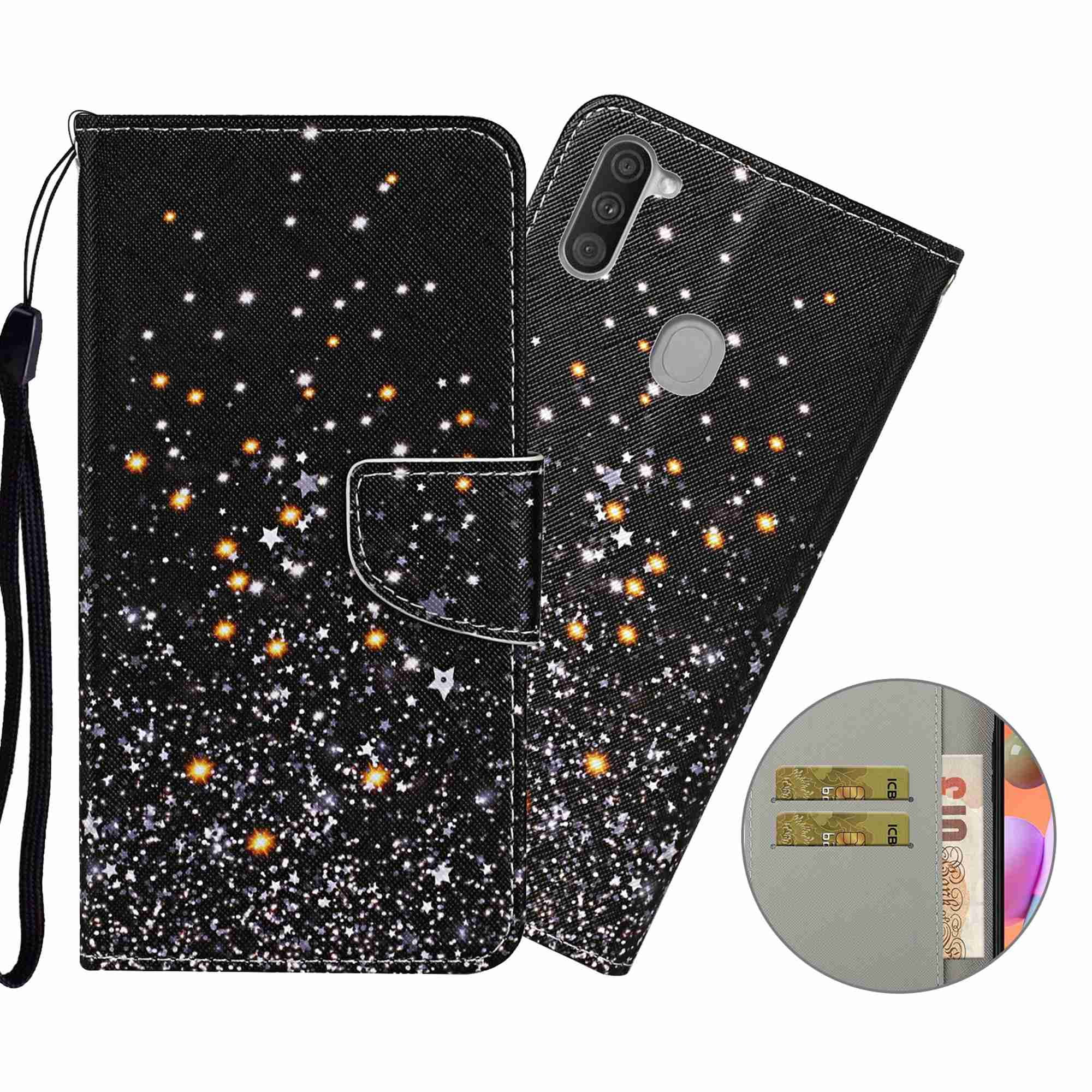 6.4 inch Samsung Galaxy A11 Case,Galaxy A11 Wallet Case with Card Holder,Magnetic Stand Leather Flip Case Cover for Samsung Galaxy A11 Black 2020