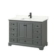 thumbnail image 3 of Wyndham Collection Wcs202048s-Qtz-Unsmxx Deborah 48" Free Standing Single Basin Vanity Set, 3 of 7