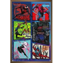 Marvel Spider-Man: Across The Spider-Verse - Group Wall Poster, 14.725" x 22.375" Framed