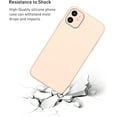 thumbnail image 4 of Case for iPhone 11 6.1 inch, Slim Soft Liquid Silicone Phone Case with Tempered Glass Back Fashion Hand Strap Shockproof TPU Bumper Cover - Sand Pink, 4 of 7