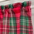 thumbnail image 2 of Serafina Home Christmas Holiday Kitchen Curtains: Red Green White Traditional Tartan Plaid Pattern Accent Valance and Tiers, 3 Pc Set, 2 of 2