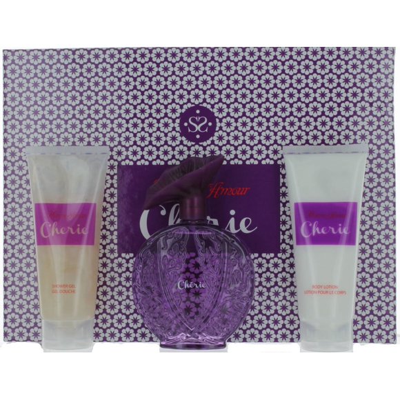Histoire d'Amour Cherie by Aubusson for Women SET: EDP Perfume Spray 3.4 oz.+Body Lotion 3.4 oz.+Shower Gel 3.4 oz. New