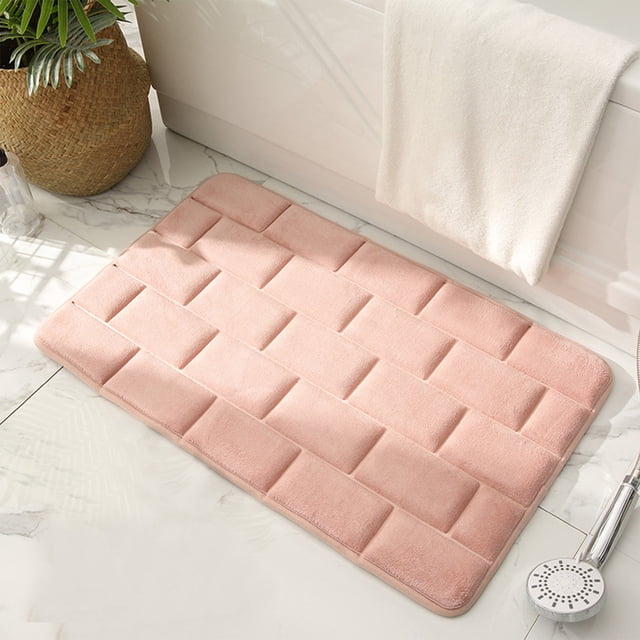 TIMIFIS Bathroom Rugs Bathroom Water-Absorbent Door Mat-Dry Entry Mat for Shower Room Solid Color Non-Slip Rug for Toilet Entrance Bath Mat