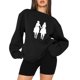 thumbnail image 1 of ICHUANYI Liquidación Mujeres Casual Manga Completa Cuello Redondo Tops Blusa Suelta Impresión Gráfica Del Día De San Valentín Sudadera ICHUANYI WER202308246016, 1 of 6