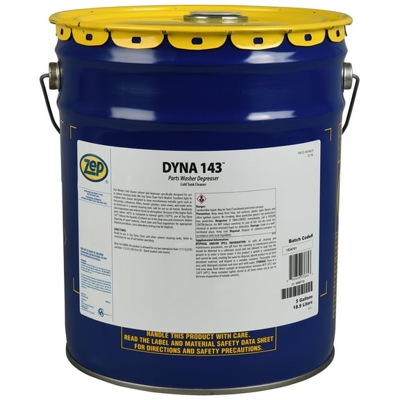 Zep Dyna 143 Parts Washer Solvent - 5 Gallon (Each) 36635 - Solvent Cleaner and Degreaser
