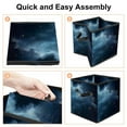 thumbnail image 4 of RATGDN Collapsible Fabric Cube Storage Bin with Double Handles for Living Room Bedroom Office Black - Pale Nebula Blue, 4 of 6