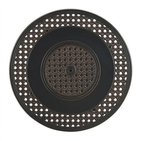 Fire Sense - Franklin Round Aluminum LPG Fire Pit - Antique Bronze