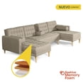 thumbnail image 3 of Sala Modular Doble Chaise Makora Brandon con Memory Foam y Respaldo Ajustable Lino Arena, 3 of 7