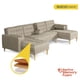 thumbnail image 3 of Sala Modular Doble Chaise Makora Brandon con Memory Foam y Respaldo Ajustable Lino Arena, 3 of 7