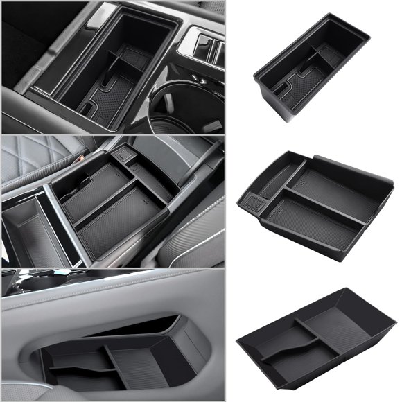CDEFG 3PCS for 2024 2025 2026 VW Atlas Center Console Organizer, for 2024 2025 2026 Volkswagen Atlas Accessories Middle Console Armrest Sto