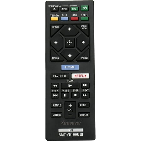 Sony RMT-VB100U Replaced Remote Control for Sony Blu-Ray DVD players