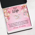 thumbnail image 2 of Wife Love Card Adorable Wife! Wife Gift Inseparable Love Pendant 18k Rose Gold Finish Romantic Birthday Card, 2 of 7