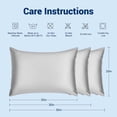 thumbnail image 7 of Aship Arc-Chill 3.0 Cooling Pillow Cases, Q-max >0.5 Jade-Infused Silky Pillowcase for Hair Skin, Breathable Moisture-Wicking, Hidden Zipper, Machine Washable, Standard 20''x26'', 2 Pack Silver Gray, 7 of 7