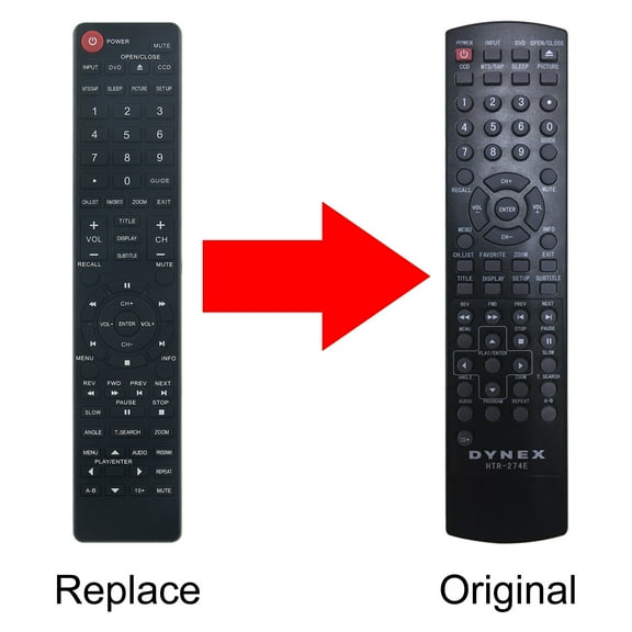 New HTR-274E replace remote control fit for Dynex TV DXLDVD1910A DXLDVD2210A DXLDVD2210AB DXLDVD2210AC DXLTDVD1909