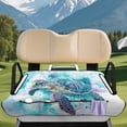 thumbnail image 2 of Uorisanigo Golf Cart Seat Covers,Non-Slip Blue Sea Turtle Golf Cart Seat Towel Blanket with 4 Front Pockets, Soft and Comfortable, Suitable for EZGO, Club Car & More 2-Seat Carts, 2 of 7