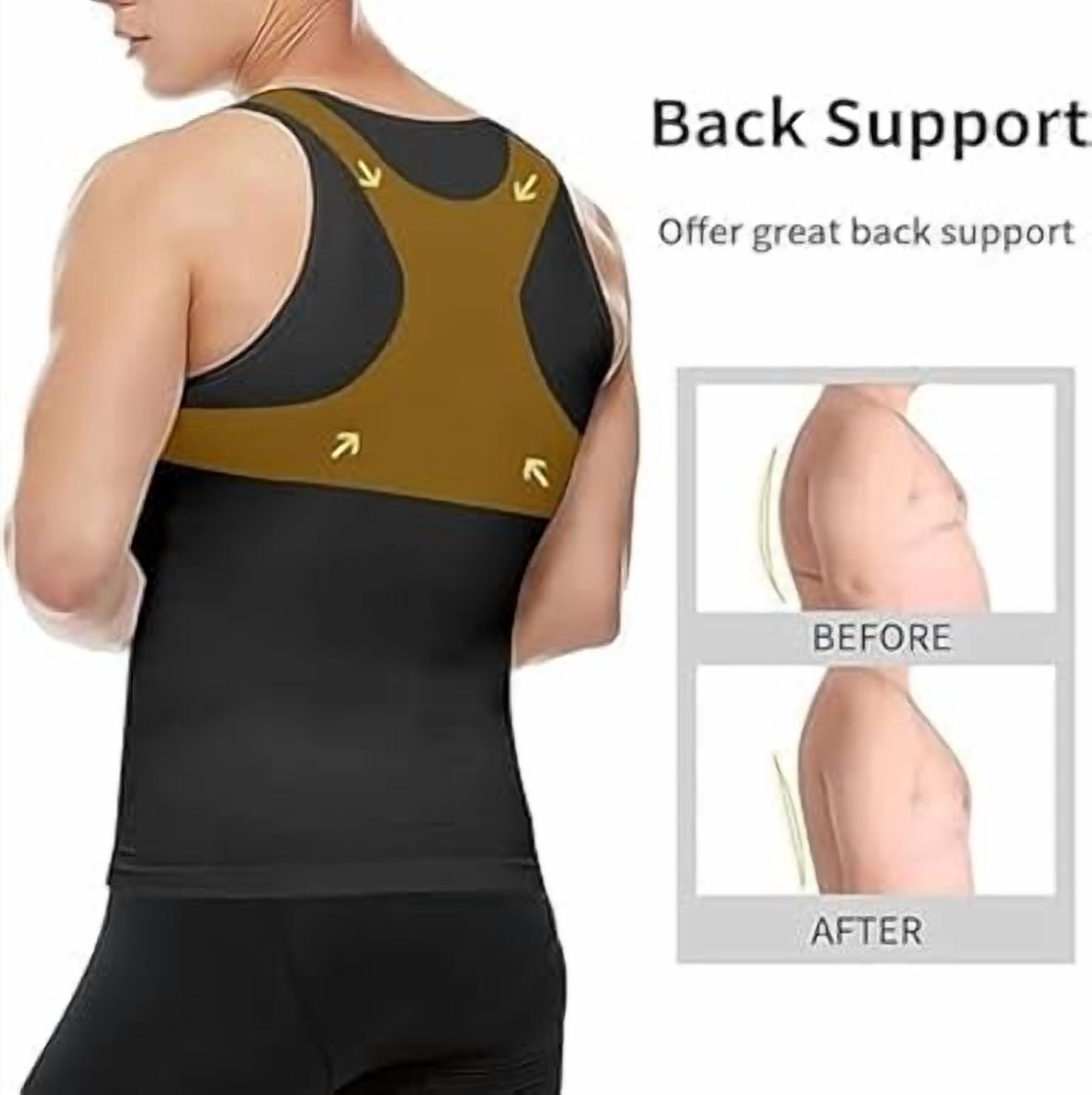 Selure Shaping Tank Men, Upgraded Compression Shaping Tank 2.0 Men, Breathable Invisible Shirts