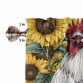 thumbnail image 4 of Yellow Sunflower Rooster Valances for Windows Farmhouse Kitchen Curtains Valances Rod Pocket Valance Curtains for Kitchen Windows Retro Rooster Farmhouse Window Valances for Bathroom Bedroom 60"x18", 4 of 6