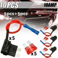 thumbnail image 2 of Easy to Install Car Addacircuit Fuse TAP Adapter with Fuse Holder 5sets, 2 of 2
