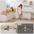 thumbnail image 4 of L-Shaped Farmhouse Corner Storage Bench with Shoe Storage, for Dining Room or Entryway, 4 of 6