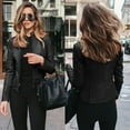 thumbnail image 3 of Vedolay Suit Jacket Womens Casual Office Long Sleeve Open Front with Button Suit Jacket,Black XXL, 3 of 5