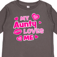 thumbnail image 4 of Inktastic My Aunty Loves Me with Hearts and Kiss Boys or Girls Long Sleeve Toddler T-Shirt, 4 of 5