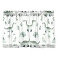 thumbnail image 7 of Yayeee Kitchen Curtains Tier Pair Light Filtering 27"x36" Rod Pocket Short Cafe Window Panel, Green Dinosaur Pattern, 7 of 7