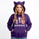 thumbnail image 3 of pop Huntrix Print Cat Ears Hoodie with De-mon Sweatshirt HUNTRX Movie Fashion Streetwear Long Sleeve Print Soft Sweatshirt L, 3 of 4