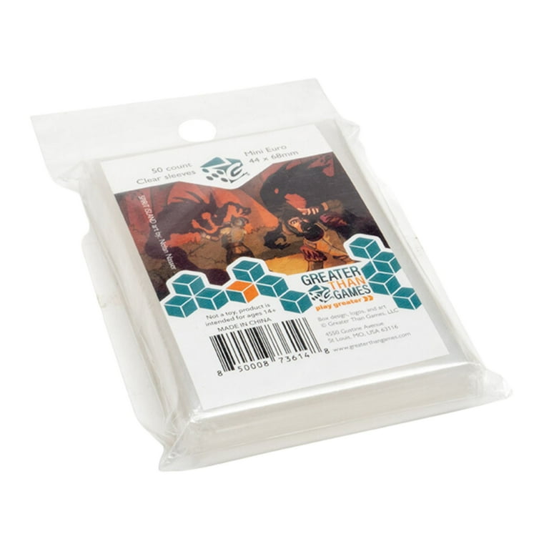 Greater Than Games 44 x 68 mm DP Mini Euro Size Sleeves, 50 Piece Greater Than Games 44 x 68 mm DP Mini Euro Size Sleeves, 50 Piece