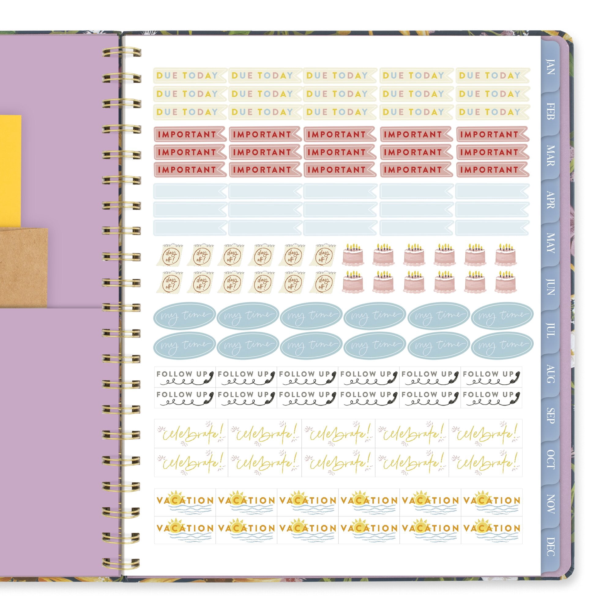 PenPillar for Mead Cambridge 2027 Weekly Monthly Planner Wildflower Large 8 12 x