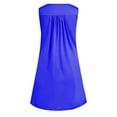 thumbnail image 4 of Sngxgn Women's Ruffle Hem Sleeveless Tank Dress Round Neck Casual Summer Mini Dresses(Dark Blue,S), 4 of 4