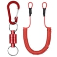 thumbnail image 1 of TFixol Lanière à Ressort Magnétique avec Crochet - Rouge, 3kg de Résistance, Longueur 35cm, Alliage d'Aluminium & PVC, Idéal pour Équipement de Pêche, 1 of 6