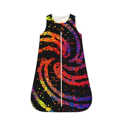

Honeii A Bright Abstract Print Unisex Babies Sleepbag Wearable Blanket Baby Sleeveless Sleeping Bag-X-Large