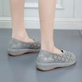 thumbnail image 3 of Juebong Fashion Women Flat Shoes Hollow Wedge Heel Casual Plus Size Classic Single Shoes,Gray Size 9, 3 of 8
