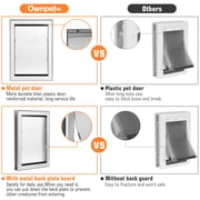 Pet Dog Flap Dual Entry Door Magnetic Aluminum Locking Sliding Screen Gate Frame