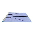 thumbnail image 2 of Ahgly Company Machine Washable Indoor Square Solid Blue Modern Area Rugs, 5' Square, 2 of 4