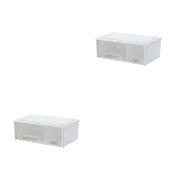 Matsuzay Blanco limpio con cajones de almacenamiento transparentes Sencillo y a la moda Amplia gama de funciones y usos Type4 NO4