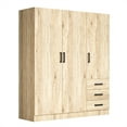 thumbnail image 5 of Better Home Product Violet Engineered Wood Wardrobe Armoire Closet in Natural, 5 of 8